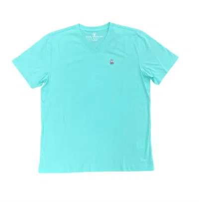 Psycho Bunny Men's Classic V Neck Tee In Pool In Yellow