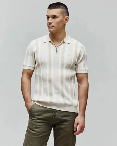 Psycho Bunny Men's Cliff Knit Zip Polo In Multi