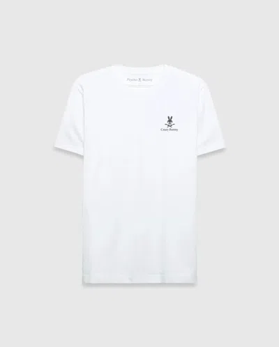 Psycho Bunny Men's Crazy Bunny Graphic Tee In White