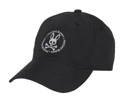 Psycho Bunny Men's Crosby Reflective Print Cap Black/reflective B6a116y1ht-blk