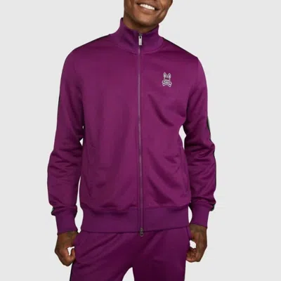Psycho Bunny Men's Crosby Track Jacket In Mulberry In Red