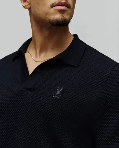 Psycho Bunny Men's Devon Knit Polo In Black