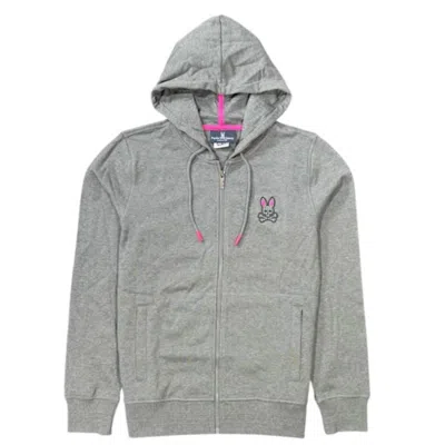 Psycho Bunny Men's Drake Full Zip Hoodie In Heather Storm