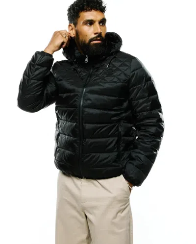 Psycho Bunny Men's Emerik Hooded Puffer Jacket In 001 Black