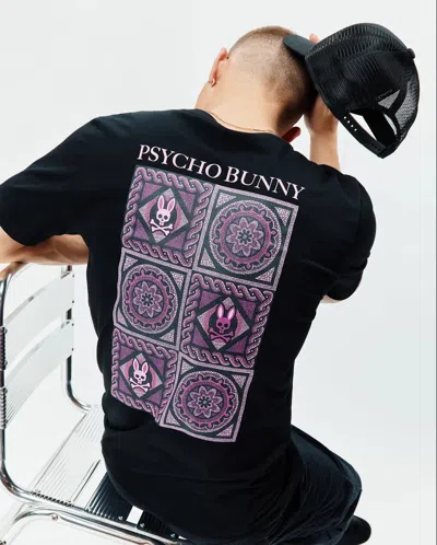 Psycho Bunny Men's Frank Back Graphic Tee In 001 Black
