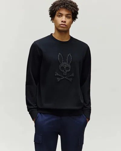 Psycho Bunny Men's Gabin Textured Crew In Black