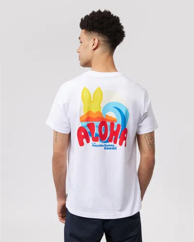 Psycho Bunny Men's Hawaii City Tee In White