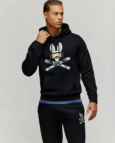 Psycho Bunny Men's Indigo Ski Bunny Hoodie In Black