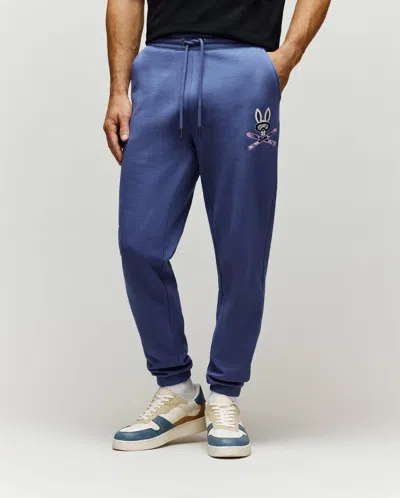 Psycho Bunny Men's Indigo Ski Bunny Sweatpant 29 1/2 L In Purple