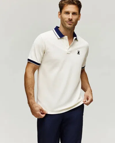 Psycho Bunny Men's Indigo Textured Collar Pique Polo In Multi
