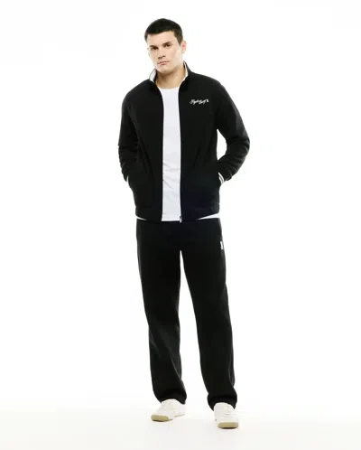 Psycho Bunny Men's Jacques Pique Track Jacket In Black