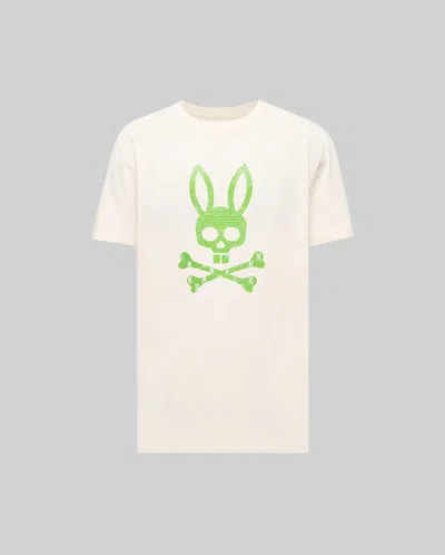 Psycho Bunny Men's Jarvis Bunny Graphic Tee In White
