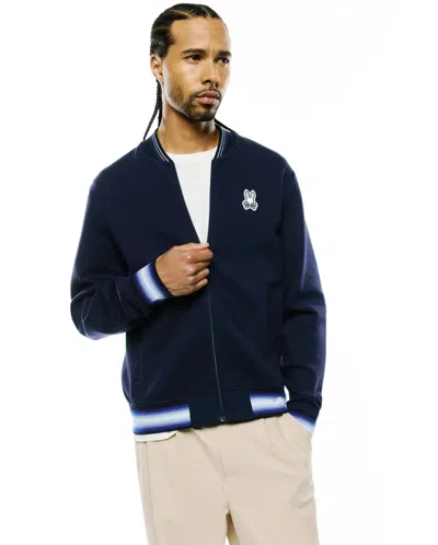 Psycho Bunny Men's Jaydon Track Jacket In 423 Baritone Blue