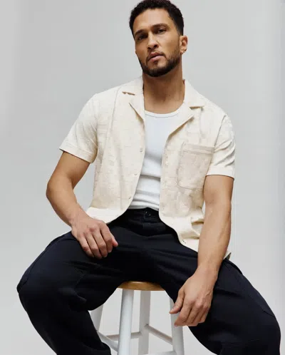 Psycho Bunny Men's Josh Jacquard Shirt In Neutral