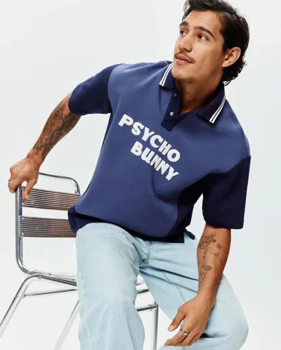 Psycho Bunny Men's Kelly Oversized Polo In Blue