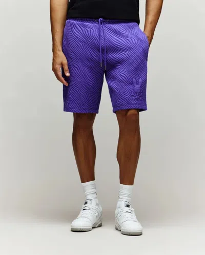 Psycho Bunny Men's Kendrick Textured Short 8" In Purple