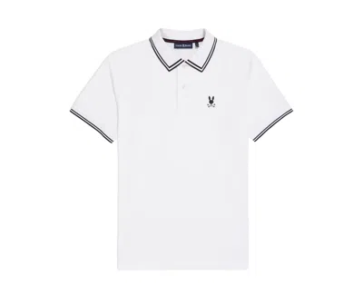 Psycho Bunny Santa Fe Pique Polo White B6k218y1pc-wht