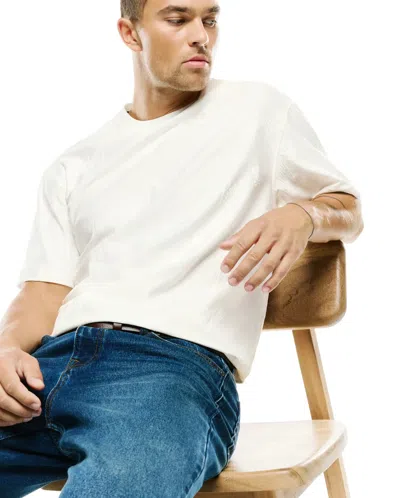 Psycho Bunny Men's Lenny Relaxed Jacquard Tee In White