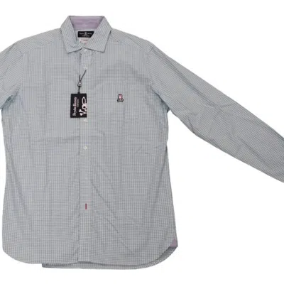 Psycho Bunny Men's Long Sleeve Checkered Polo In Ara In Grey