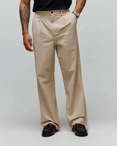 Psycho Bunny Men's Malik Wide Leg Pant 30 L In Brown