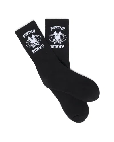 Psycho Bunny Men's Mike Sport Socks In 001 Black