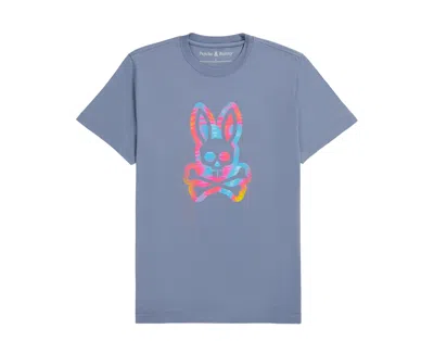 Psycho Bunny Men's Montgomery Graphic Chambray Blue Tee B6u948y1pc-blucha