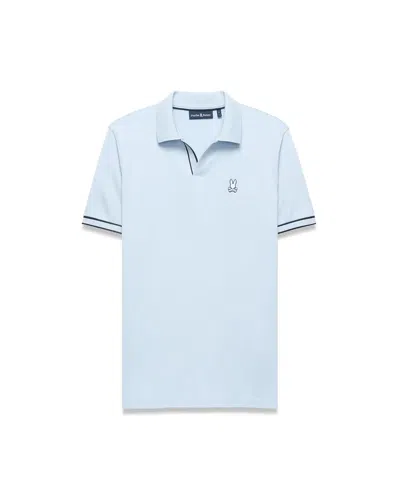 Psycho Bunny Men's Nasser Pima Johnny Polo In Blue