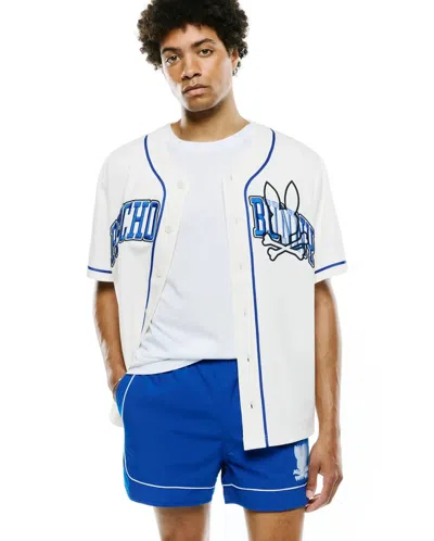Psycho Bunny Men's Nathaniel Baseball Shirt In 049 Ecru