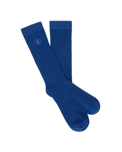 Psycho Bunny Men's Nathaniel Dress Sock In Blue