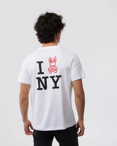 Psycho Bunny Men's New York Tee In White