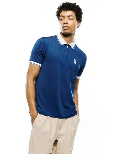 Psycho Bunny Men's Odin Zip Sport Polo In Blue