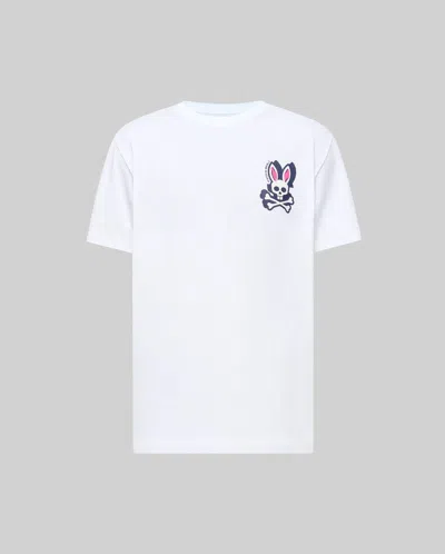 Psycho Bunny Men's Psycho Skull Graphic Tee In White