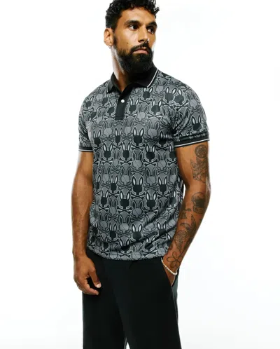 Psycho Bunny Men's Reeves Bunny Sport Polo In 001 Black
