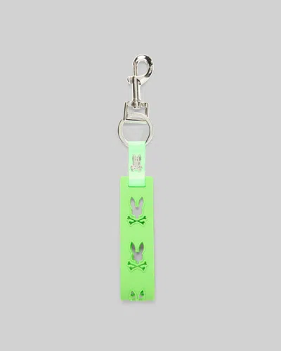 Psycho Bunny Men's Rubber Bunny Keychain In 334 Green Gecko