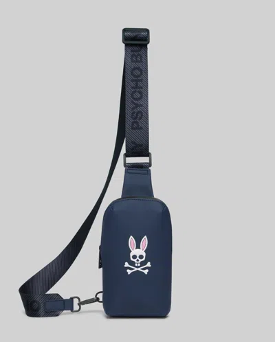 Psycho Bunny Men's Rubberized Crossbody In 400 Navy