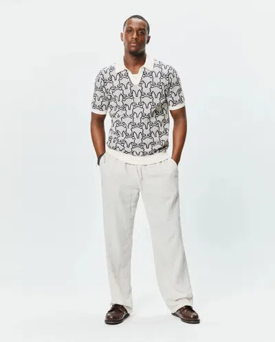 Psycho Bunny Men's Sidney Oversized Knit Polo In Gray