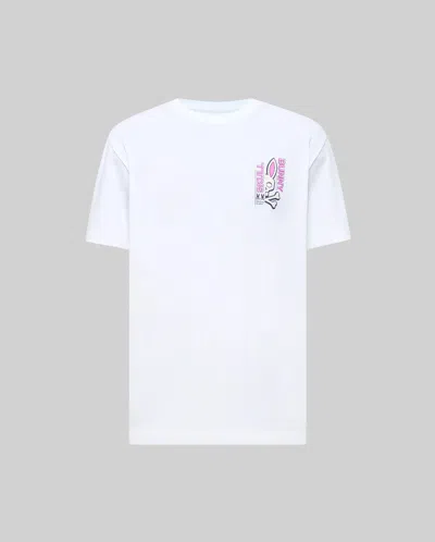 Psycho Bunny Men's Skull Bunny Graphic Tee In White