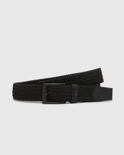 Psycho Bunny Men's Stretch Braided Belt In 001 Black