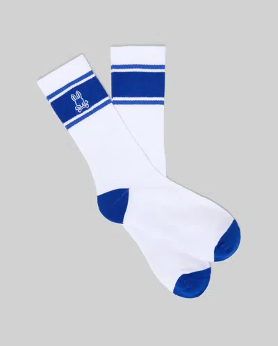 Psycho Bunny Men's Striped Sport Sock In Gold