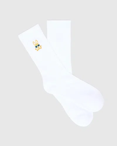 Psycho Bunny Men's Sunny Sport Sock In White