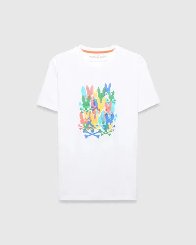 Psycho Bunny Men's Tanner Graphic Tee In White