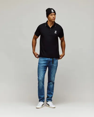 Psycho Bunny Men's Tate Bunny Pique Polo In 001 Black