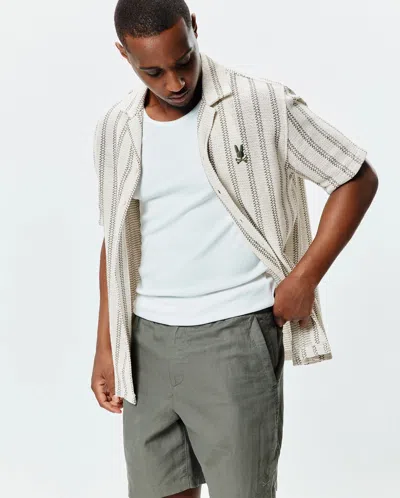 Psycho Bunny Men's Tatum Crochet Shirt In White