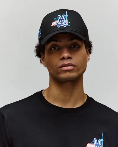 Psycho Bunny Men's Toronto Baseball Cap In 001 Black