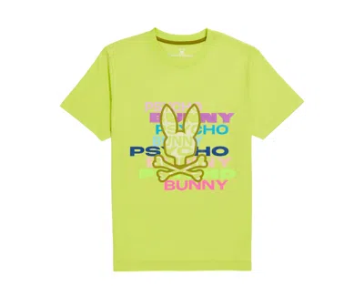 Psycho Bunny Men's Tyrian Graphic Tee Lime Granita B6u835x1pc-lmg In Yellow