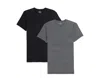 Psycho Bunny Men's Undershirt Crew Neck Tee Grey/black 2 Pack B6u904arcs-xgb In Multi