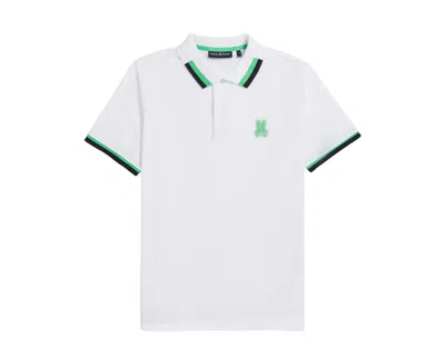 Psycho Bunny Men's White Pisani Pique Fashion Polo B6k731x1pc-wht
