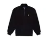 Psycho Bunny Mens Yorkville Relaxed Fit Embroided Zip Sweatshirt In Black