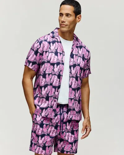 Psycho Bunny Men's Zal Tencel Shirt In Purple