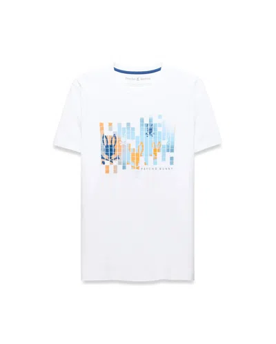 Psycho Bunny Men's Zander Pima Cotton Graphic Tee In White
